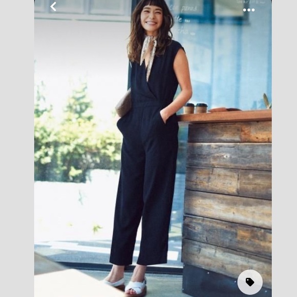 Uniqlo Pants - Uniqlo Navy Wrap Front Jumpsuit